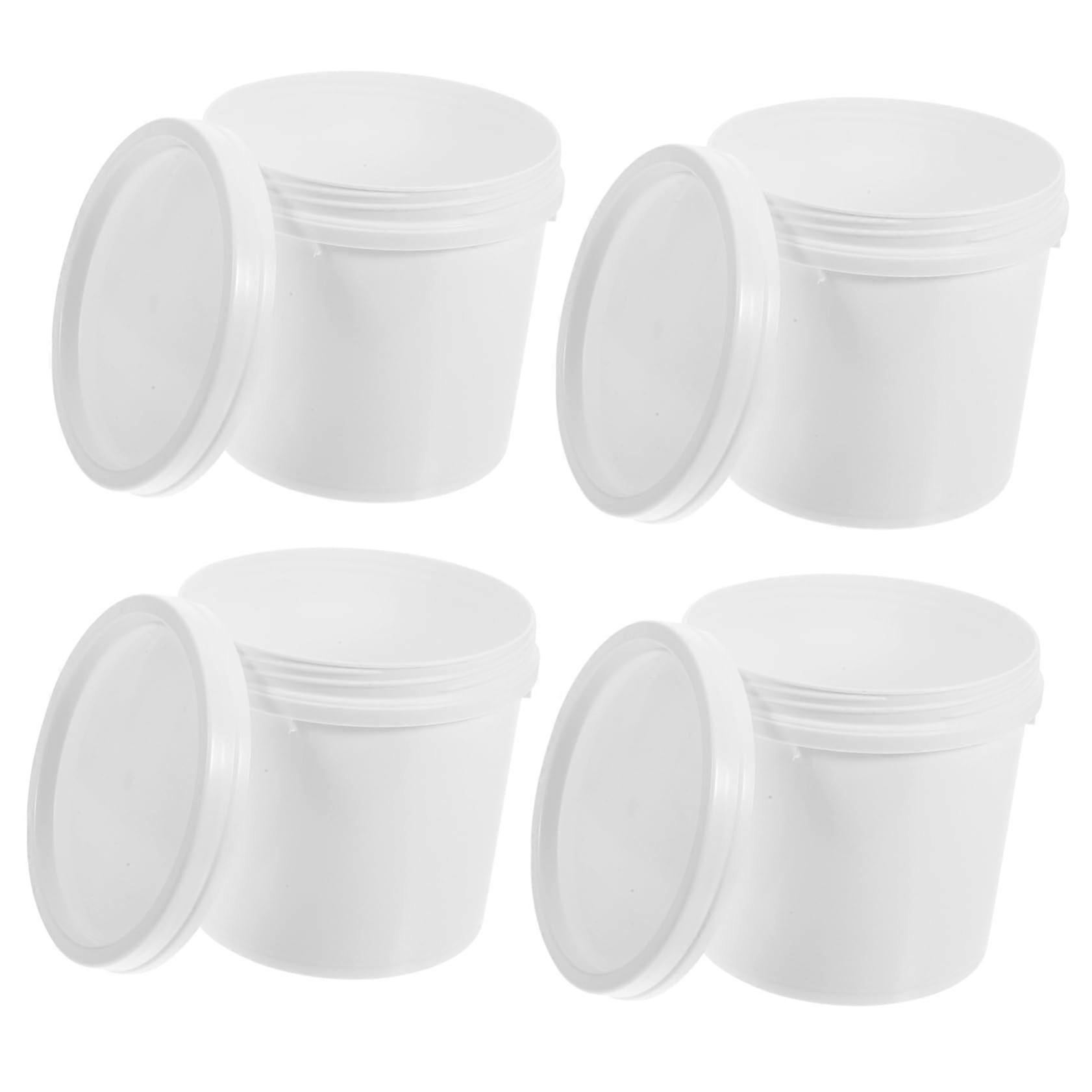 4 x Bucket with FoodSafe Plastic Bucket with Lid Versatile for Household Transport