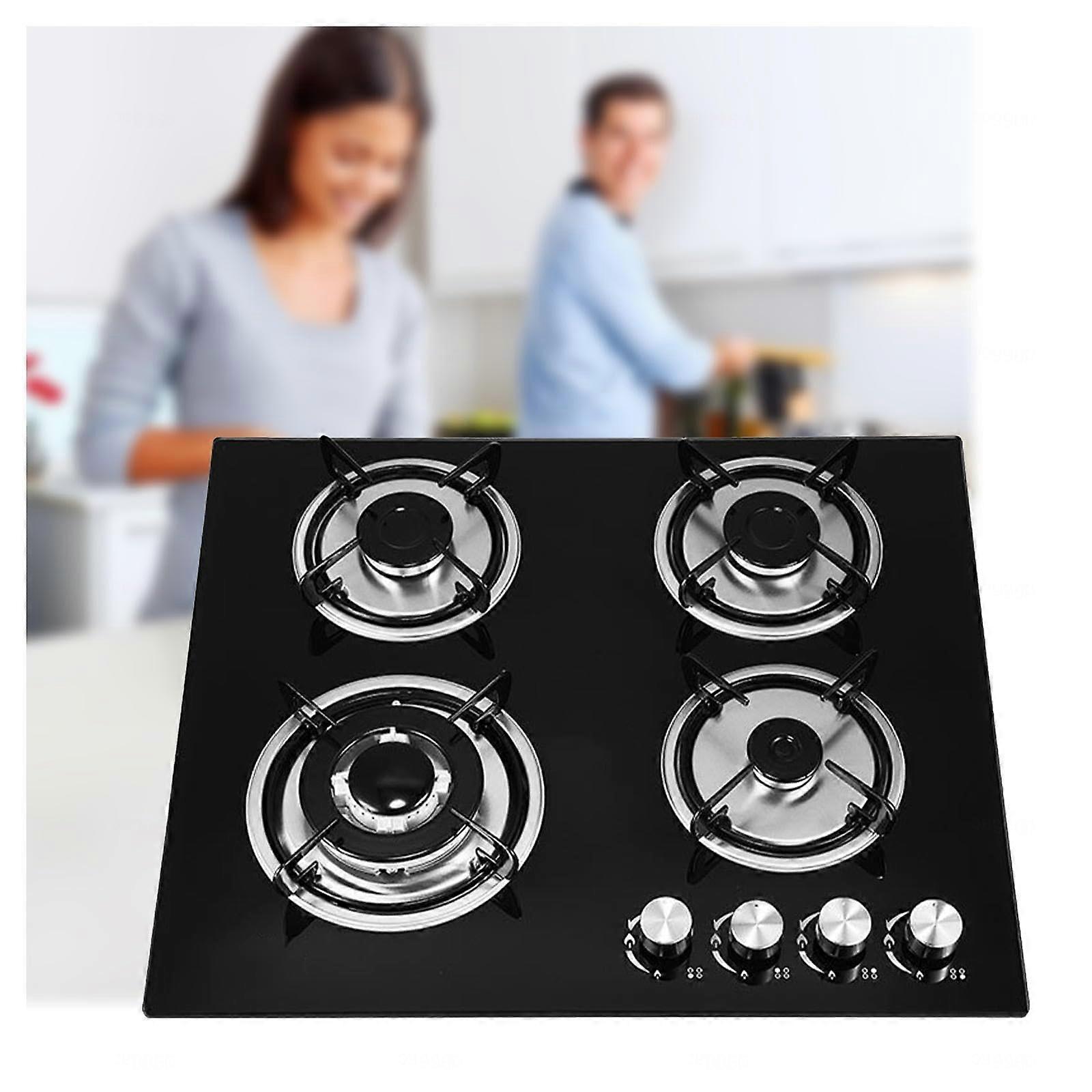 4burner gas cooktop with automatic flame protection, gas stove for natural gas and propane, 4burner gas cooker