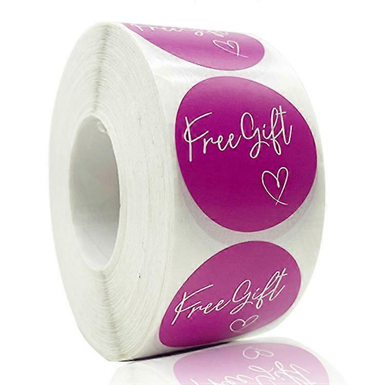 2 Rolls Free Present Stickers - 3.8 cm Self Adhesive Round Labels Roll For Presents Party Decorations Envelope Seals And Present Wrapping