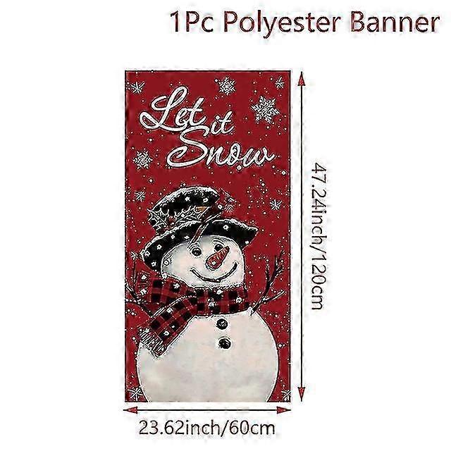 Santa Claus Banner Flag Merry Decorations for Home Navidad 2023 Xmas Gifts Christmas Ornament New Year 2024