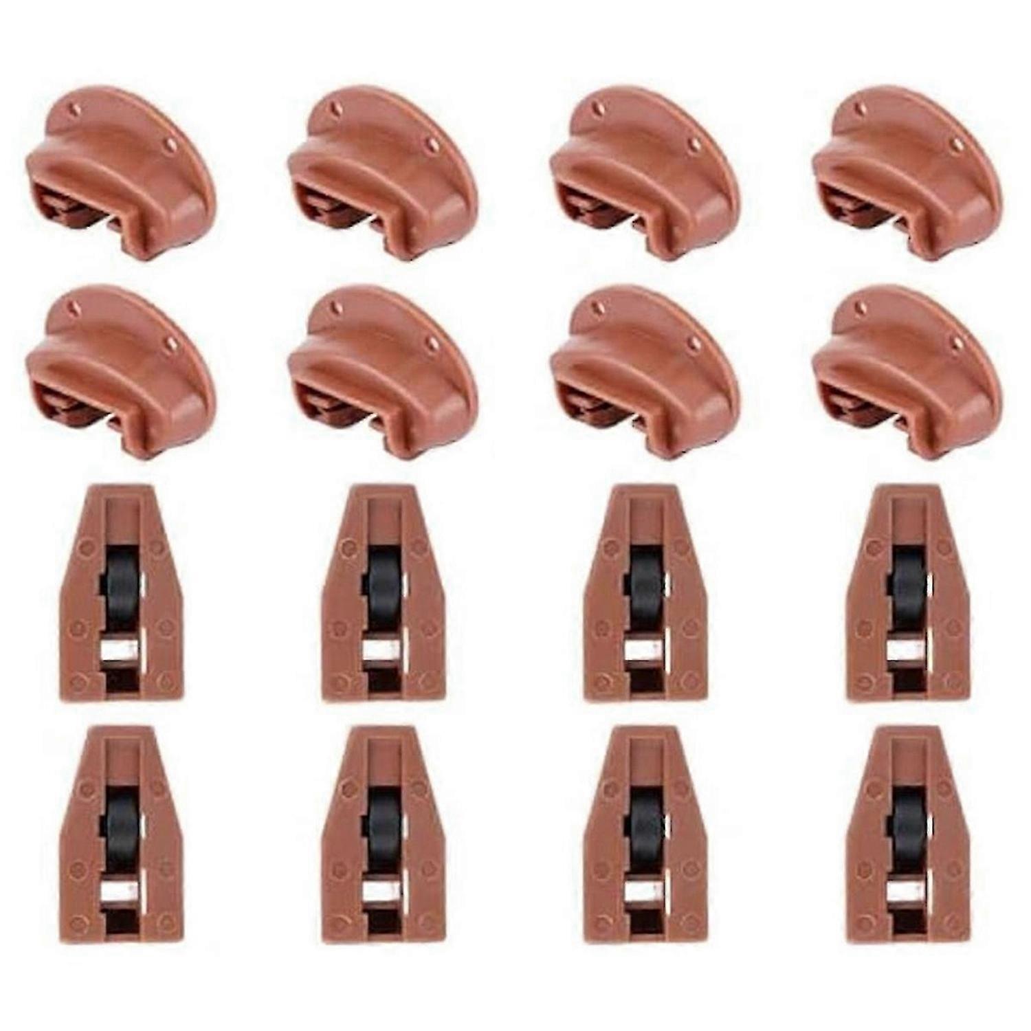 8Sets Plastic Drawer Track Guides Kit,Drawer Slides Guides Replacement Parts for Center Mount Drawer