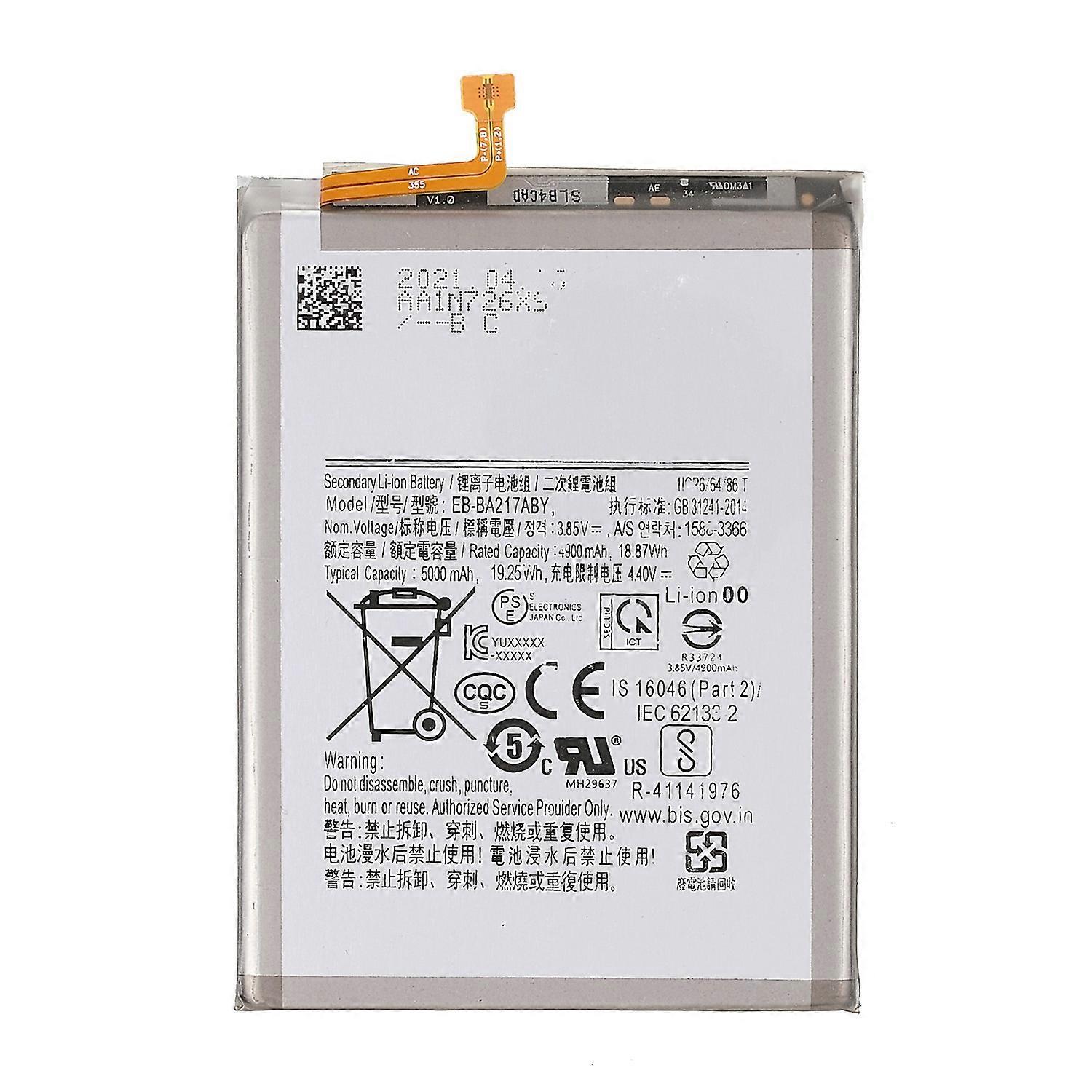 3.85V 4900mAh mobiltelefon byte batterimontering för Samsung Galaxy A21s A12 M02 A02 A04s 4G (m