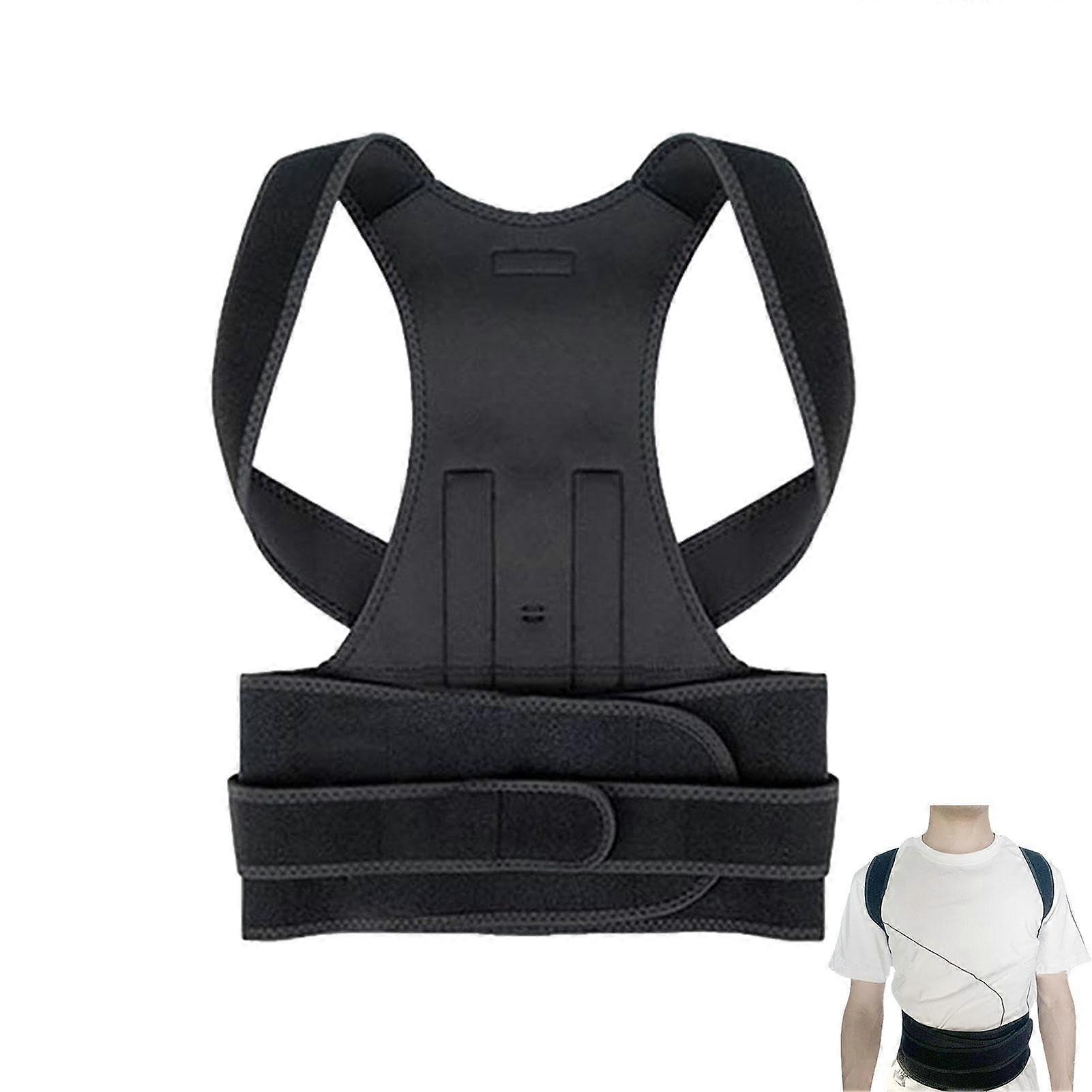 Posture Corrector, Back Straightener for Upright Posture, Adjustable Back Trainer for Lumbar Support, Back Stabilizer Black S