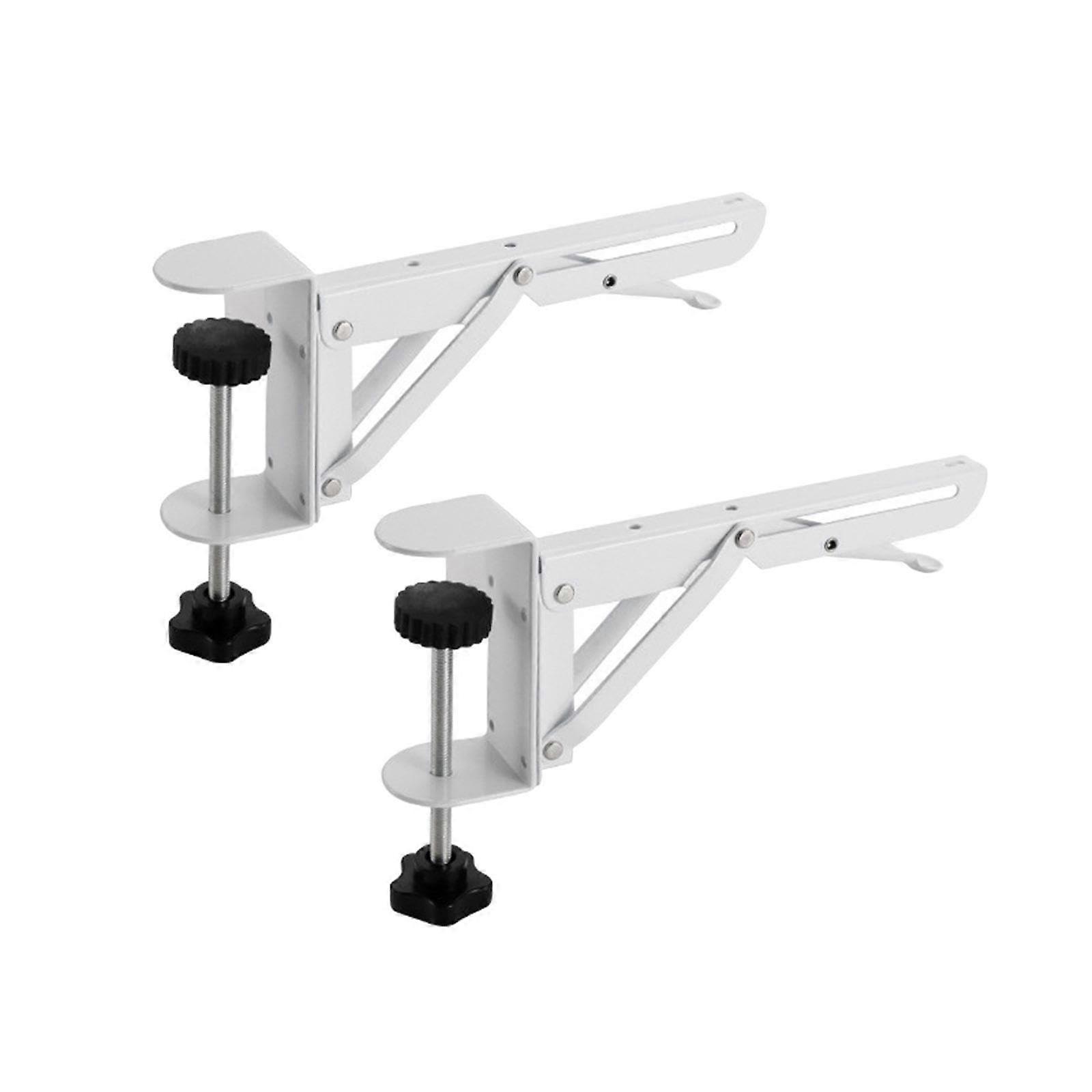 Under Desk Keyboard Tray, Adjustable Folding Bracket, Clamps, Heavy Duty Folding Shelf Bracket, Extension for Computer