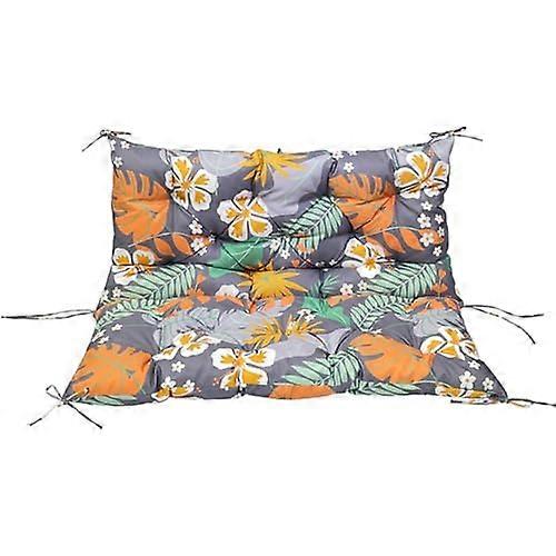 Double rattan chair cushion with backrest, straps, waterproof, soft.