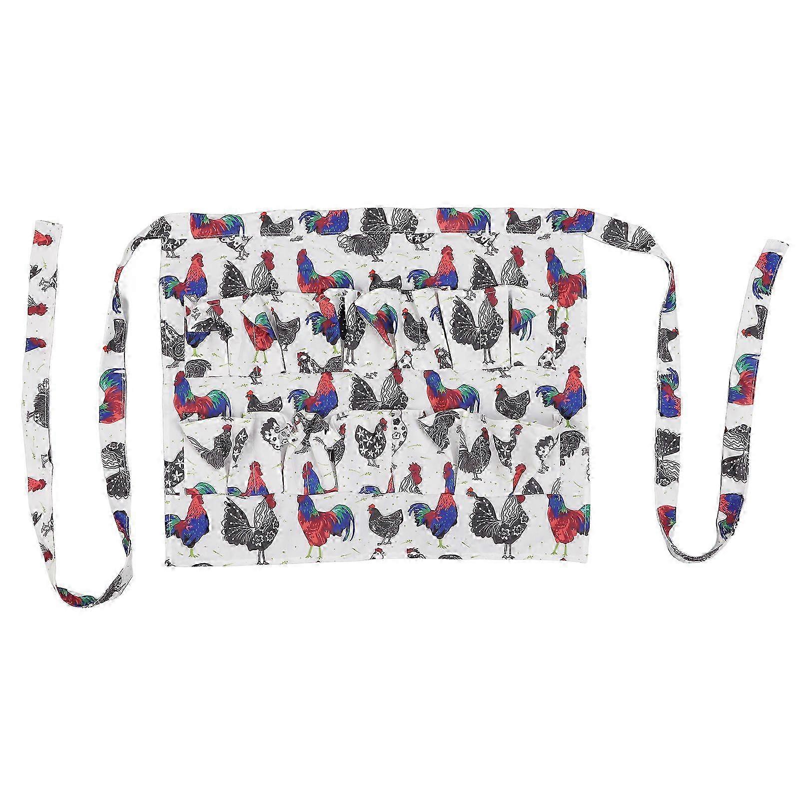 Portable Egg Collecting Apron with Multiple Deep Pockets for Quail and Goose Eggs