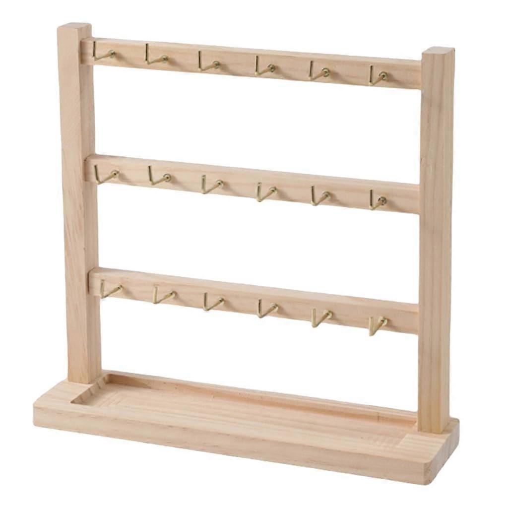 Compact keychain display holder, spacesaving keychain stand for clutter (three layers, 18 B) Three layers 18 B
