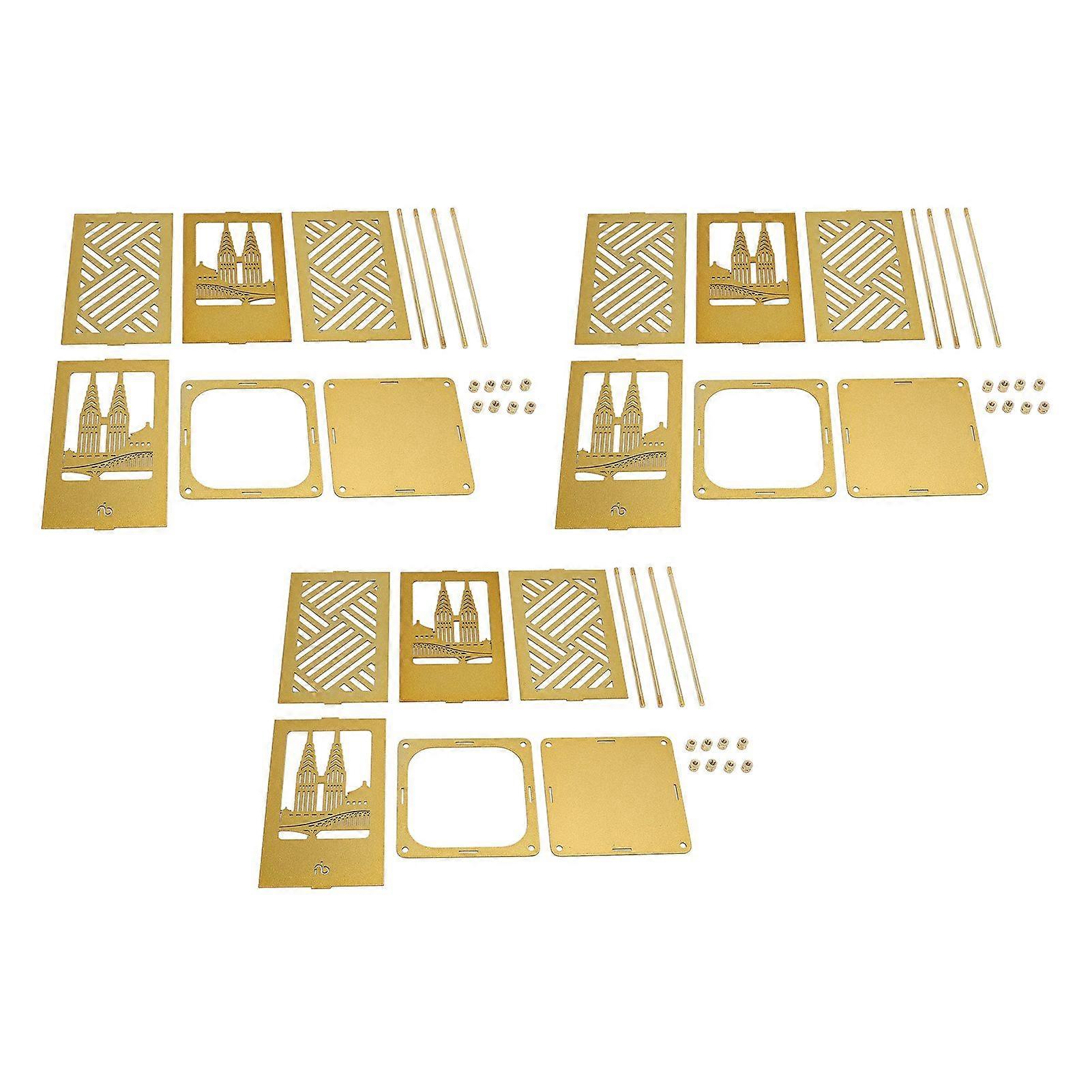 2025 أحدث طراز معدني مجمع حامل قلم النمط المعماري الذهبي