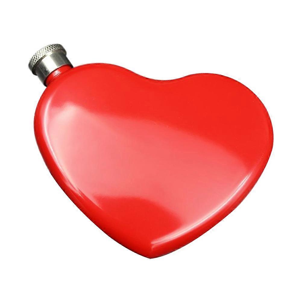 Stainless Steel Heart Shaped Hip Flask 4 Ounces No Leakage Good Sealing Travel Companion 1Pc