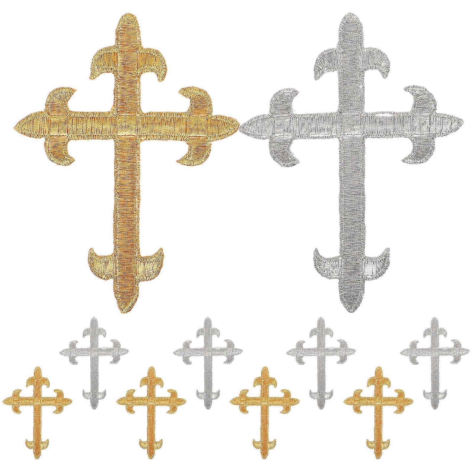 Wear-Resistant Clothes Patches Cross Shaped Diy Projects Embroidery Thread 10Pcs
