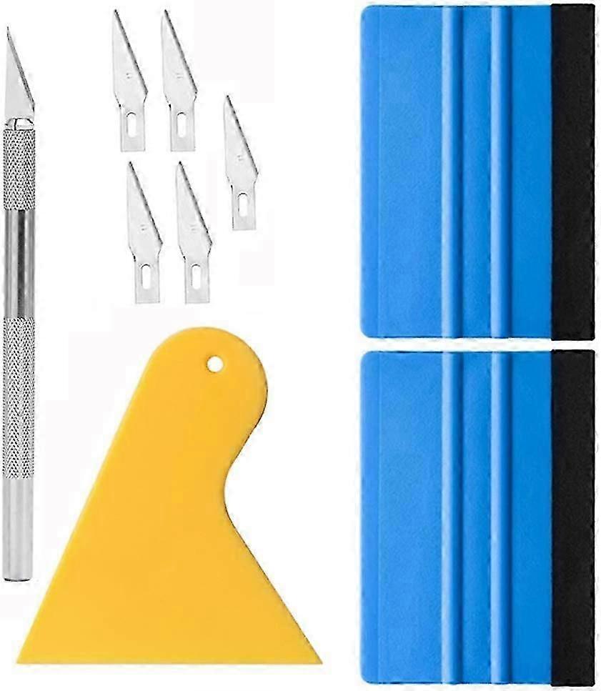 Vinyl Wrap Tool Window Film Tool Window Tint Tool Wallpaper Tool with Felt Squeegee Hobby Knife
