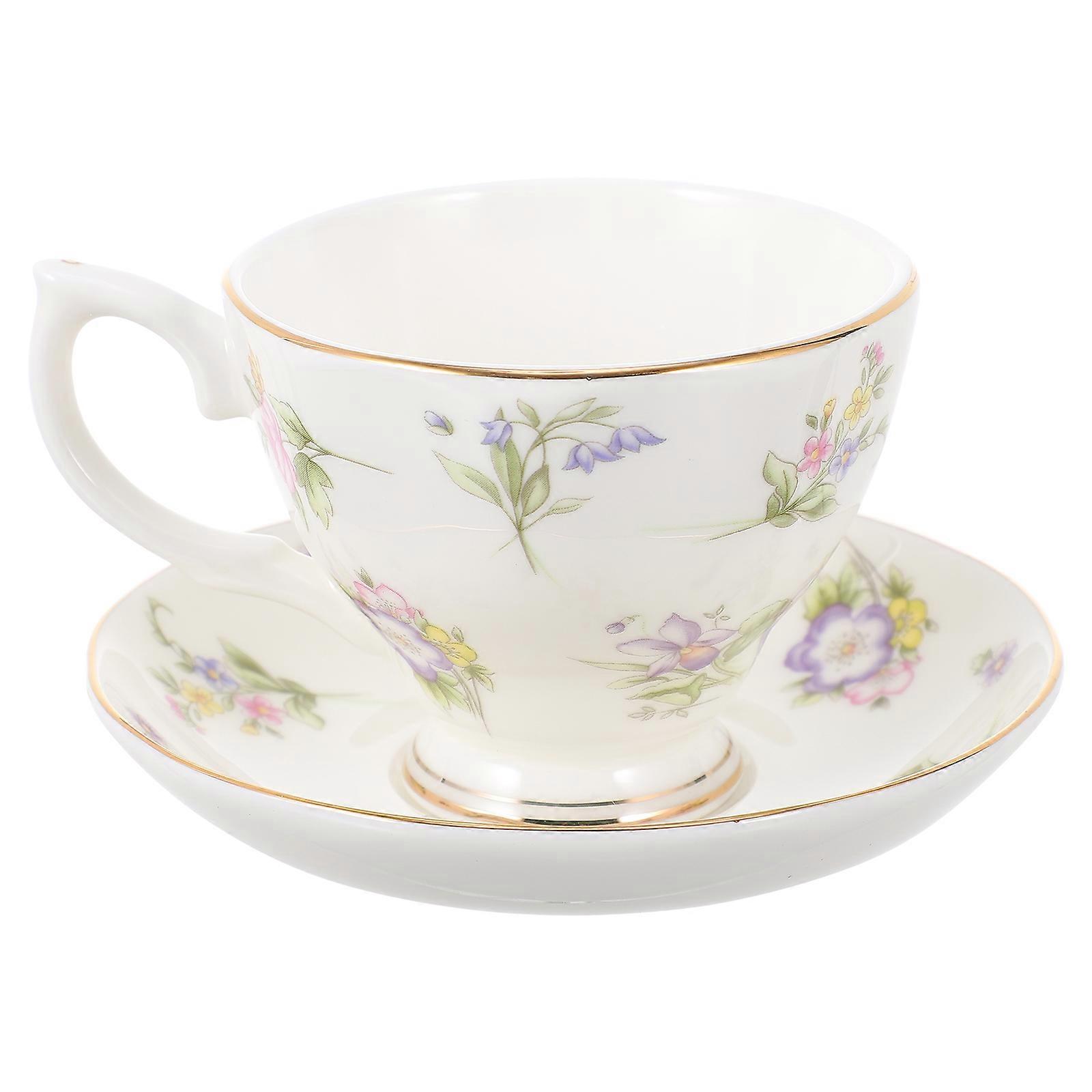 Novelty Ceramic Cup Set Simple and Beautiful Bone China Holds Tea 1Set