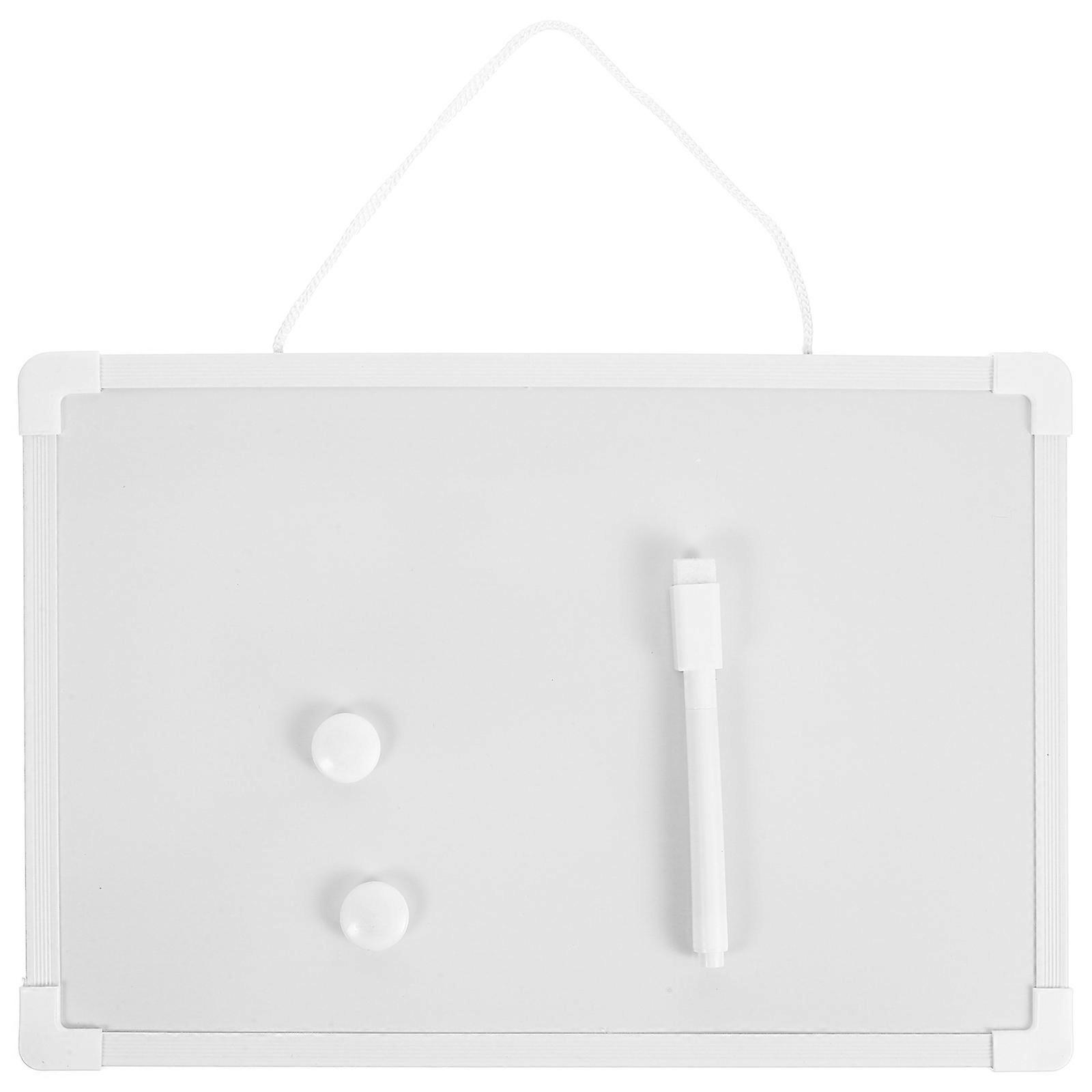 Hanging Whiteboard Dry Erase Early Education Message Leaving 30.00X20.00X1.00cm Dual-Sided Design 1Set