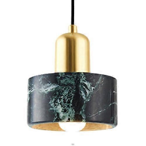 Marble chandelier in Japanese style, E27 pendant light, green ceiling lamp