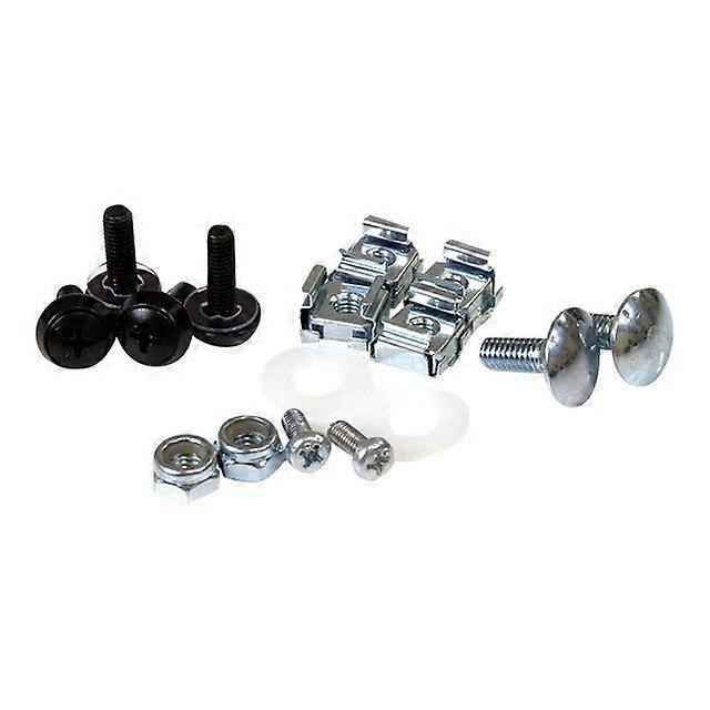 Adjustable Rack Mount DIN Rail Set with G/Mini/Hat Type Rails - Steel - Black - STARTECH