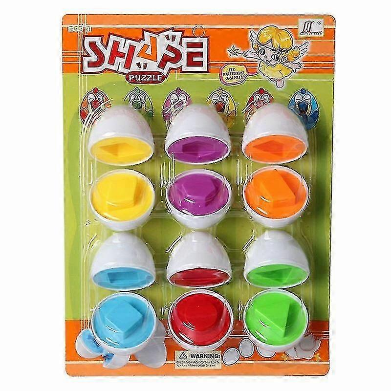 Early Childhood Education Toys, Egg Sets With Matching Colors And Shapes, Cognitive Puzzles kit
