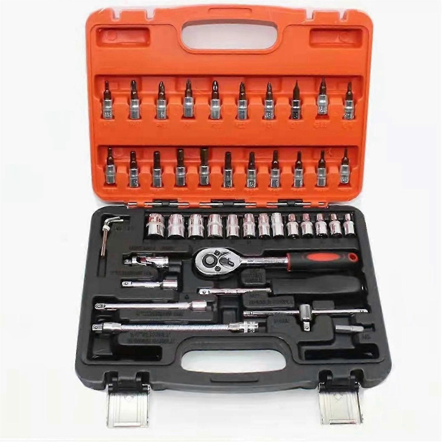 1/4" Ratchet Wrench Combination Socket Tool Set Kit Auto Car Repair Tools
