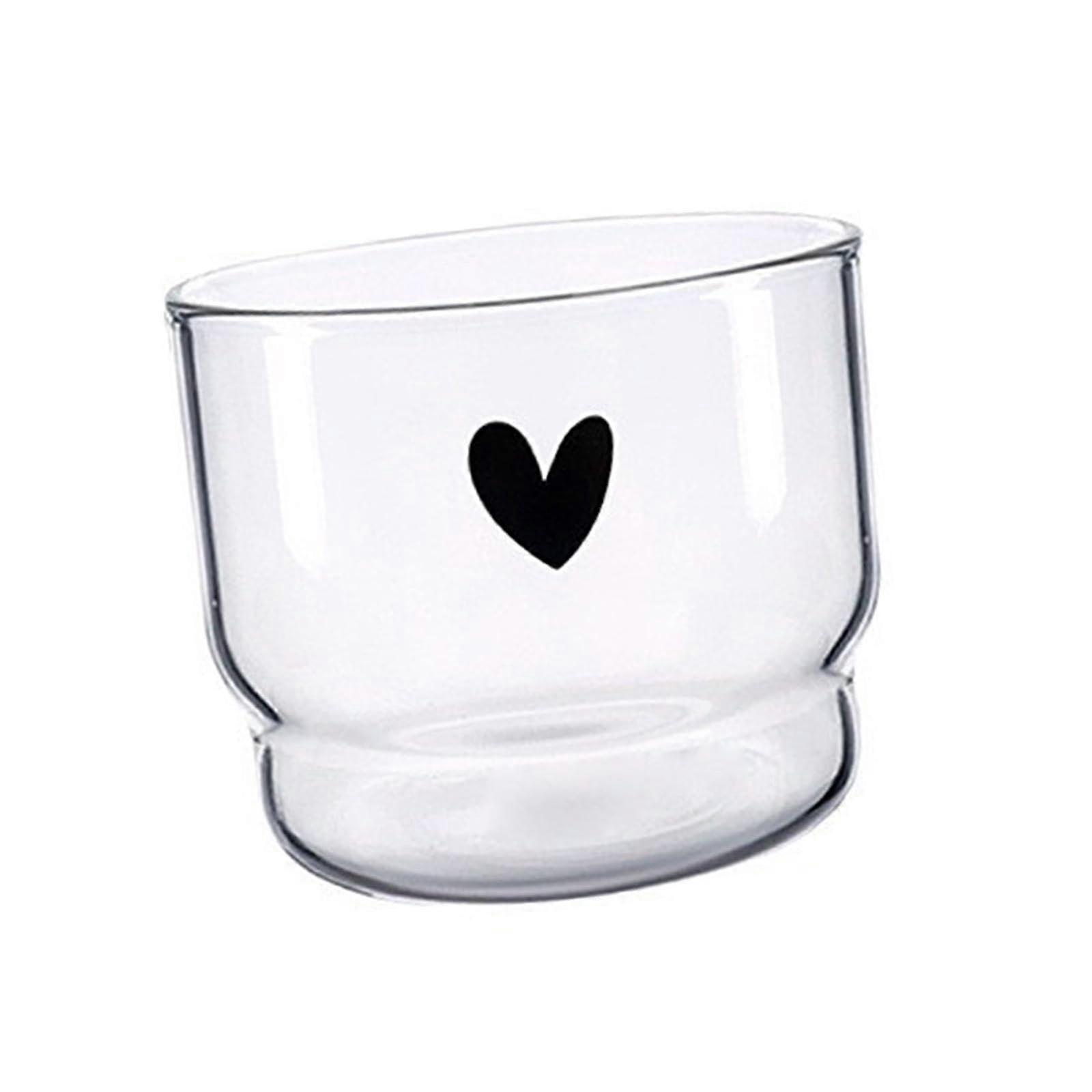 Borosilicate Glass Mug for Office or Home with Beautiful Smiling Designs and Microwave Compatibility