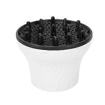 Hair Blow Dryer Diffuser Adjustable Hair Dryer Attachment Professional Salon Tool WhiteYMMR)