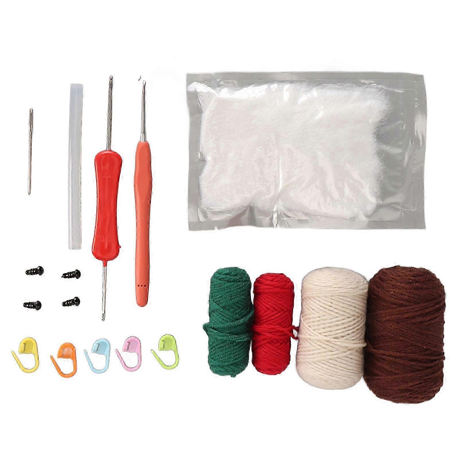 Hedgehog Crochet Kit with Yarns, Hook, and Stuffing - DIY Animal Starter Kit for Beginners