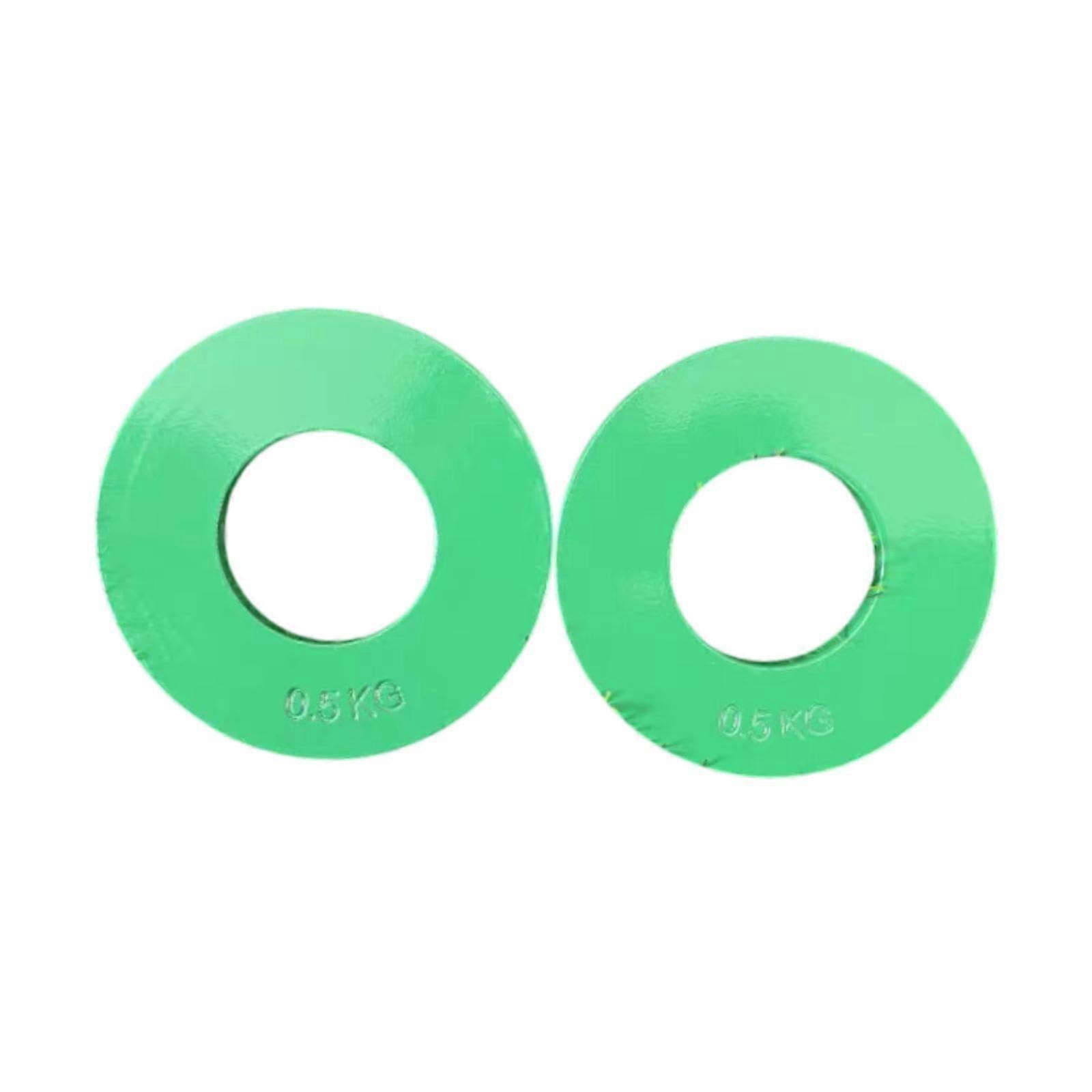 2pcs Strength Training Micro Plates Fitness Changer Weight Shield Supplies Gym Weight Lifting Plate for Home and Gym Training Green 0.5 Kg