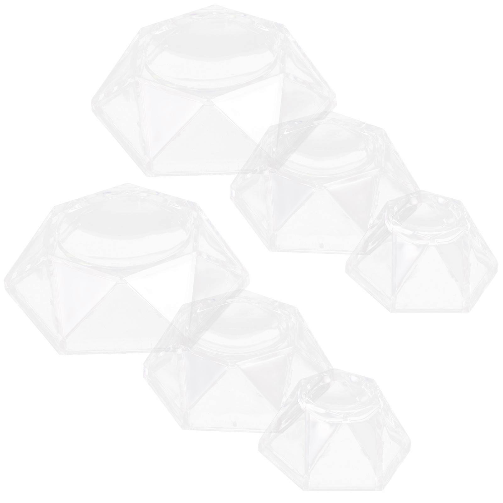 Crystal Ball Stands For Display Round Shape Room Use Transparent Color Plastic Material 6Pcs