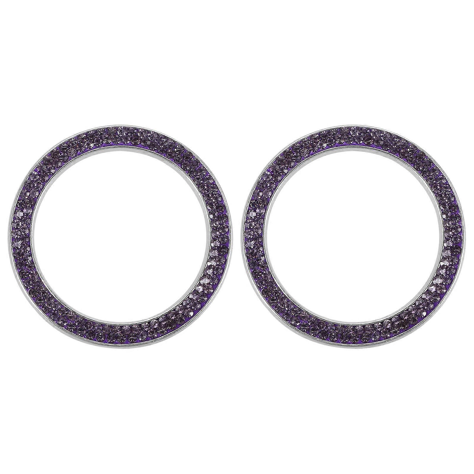 Car Ignition Button Protective Cover Sparkly Car Accessories 2Pcs