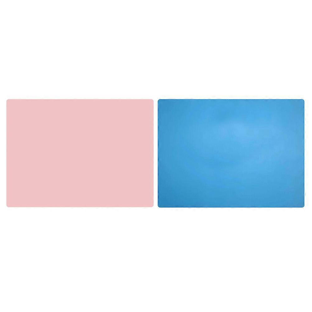 Silicone Placemat Set of 2 Solid Color Non Slip Dining Mats Durable Food Grade Mats for Home Mealtime Use