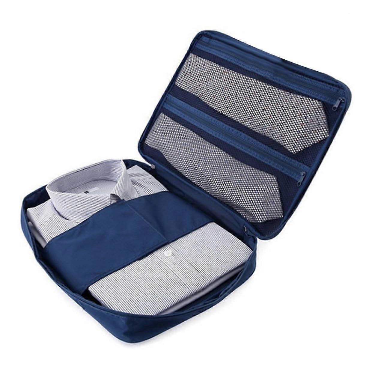 Portable Travel Storage Bag for Men's Ties and Shirts - Compact Organizer for Yarn and Hand Tools, Multi-Functional Design