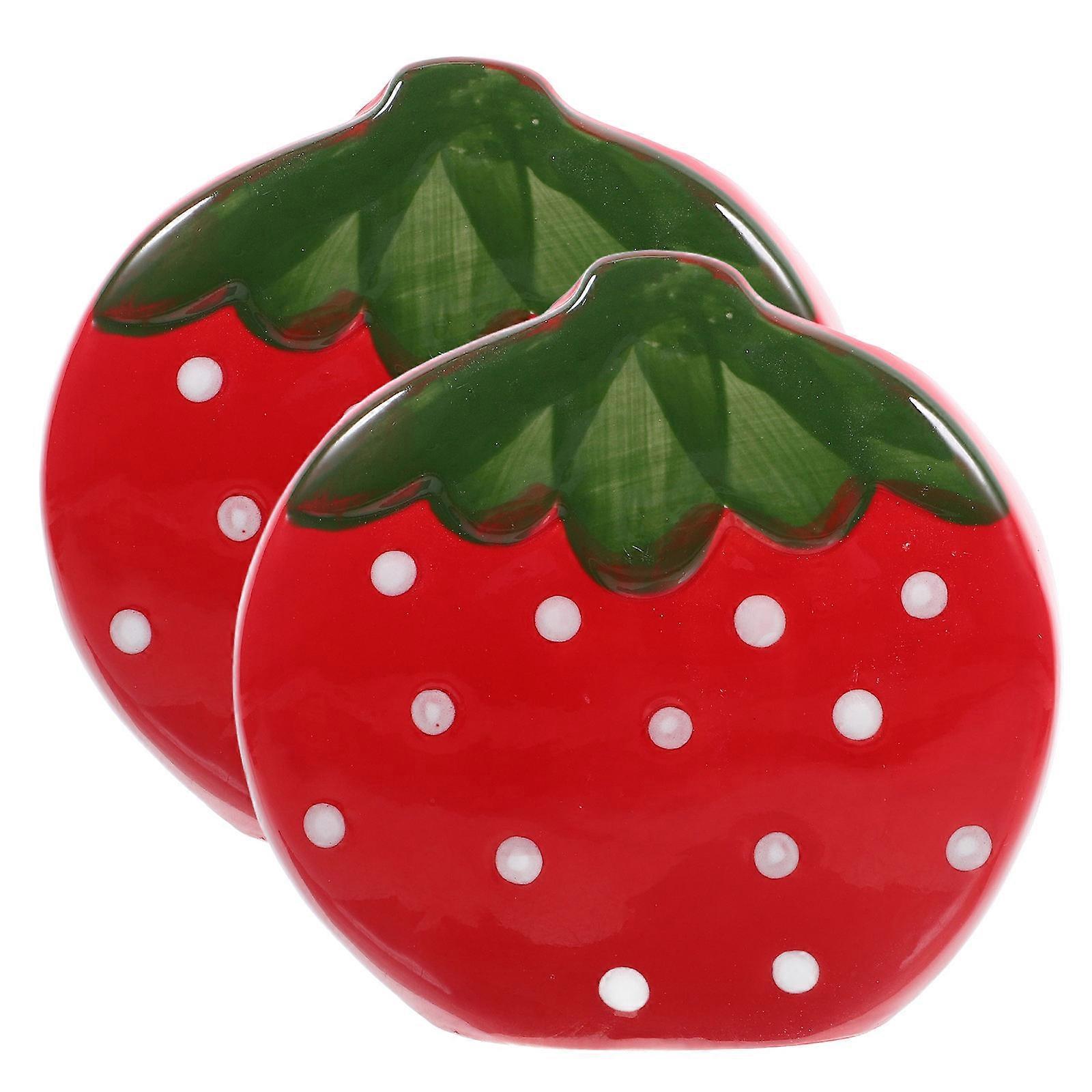 Desktop Pen Holder Red Color Multipurpose Container Decorative Pen Storage 2Pcs