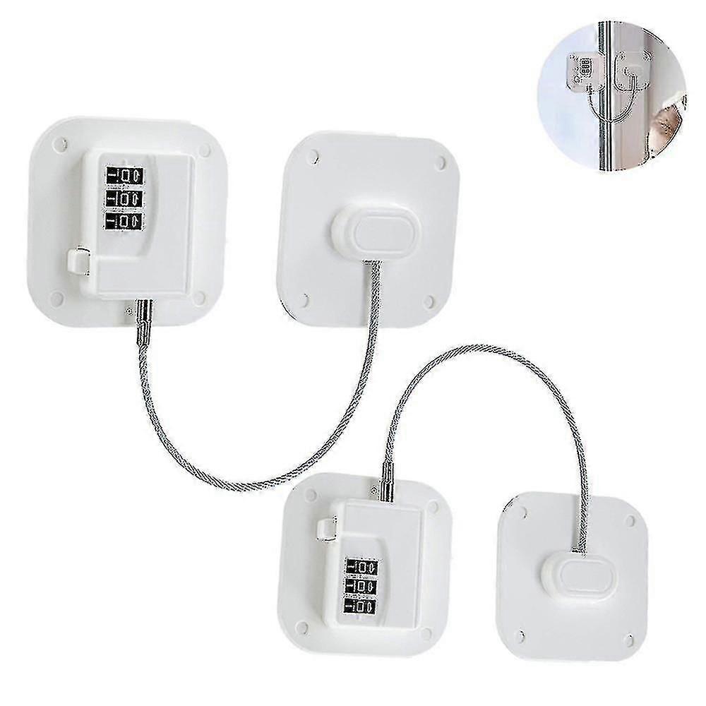 2 Pack Refrigerator Lock - Heavy Duty Combination Fridge Lock