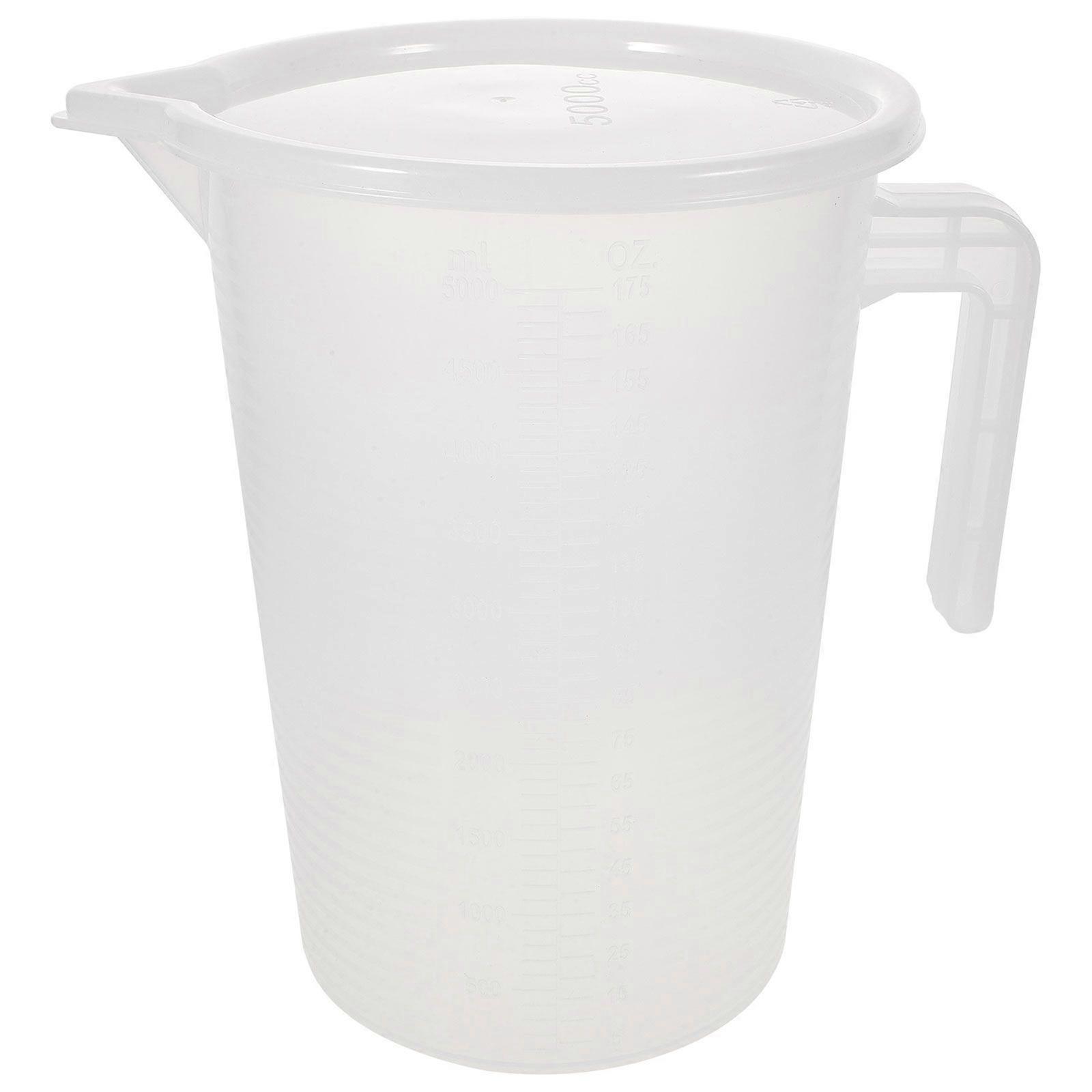 Plastic Measuring Jug with Cap Milk Measuring Pitcher Large Capacity Measuring Cup