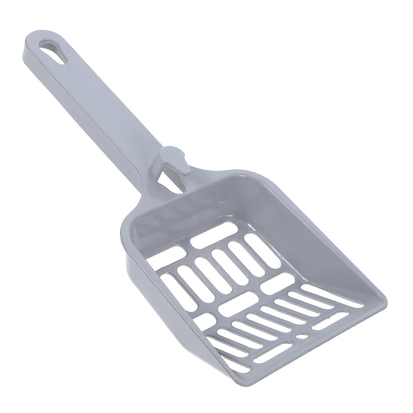 Durable Grey Cat Litter Scoop with Wide Head Ergonomic Handle for Efficient Pet Use Large Design
