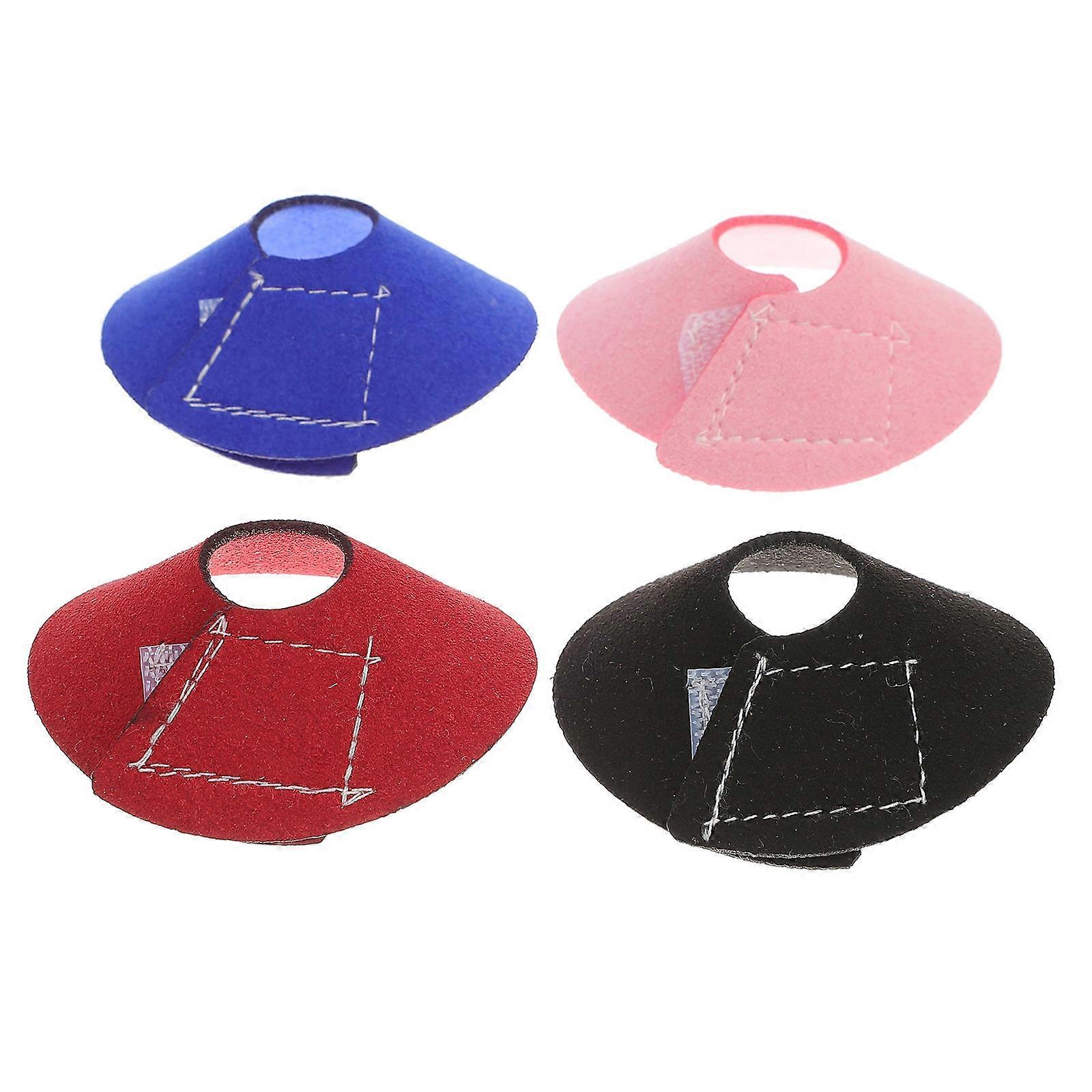 4pcs Mixed Color Pet Bird Scratch Collar – Protective Neck Collar for Parrots and Small Birds to Prevent Plucking and Biting
