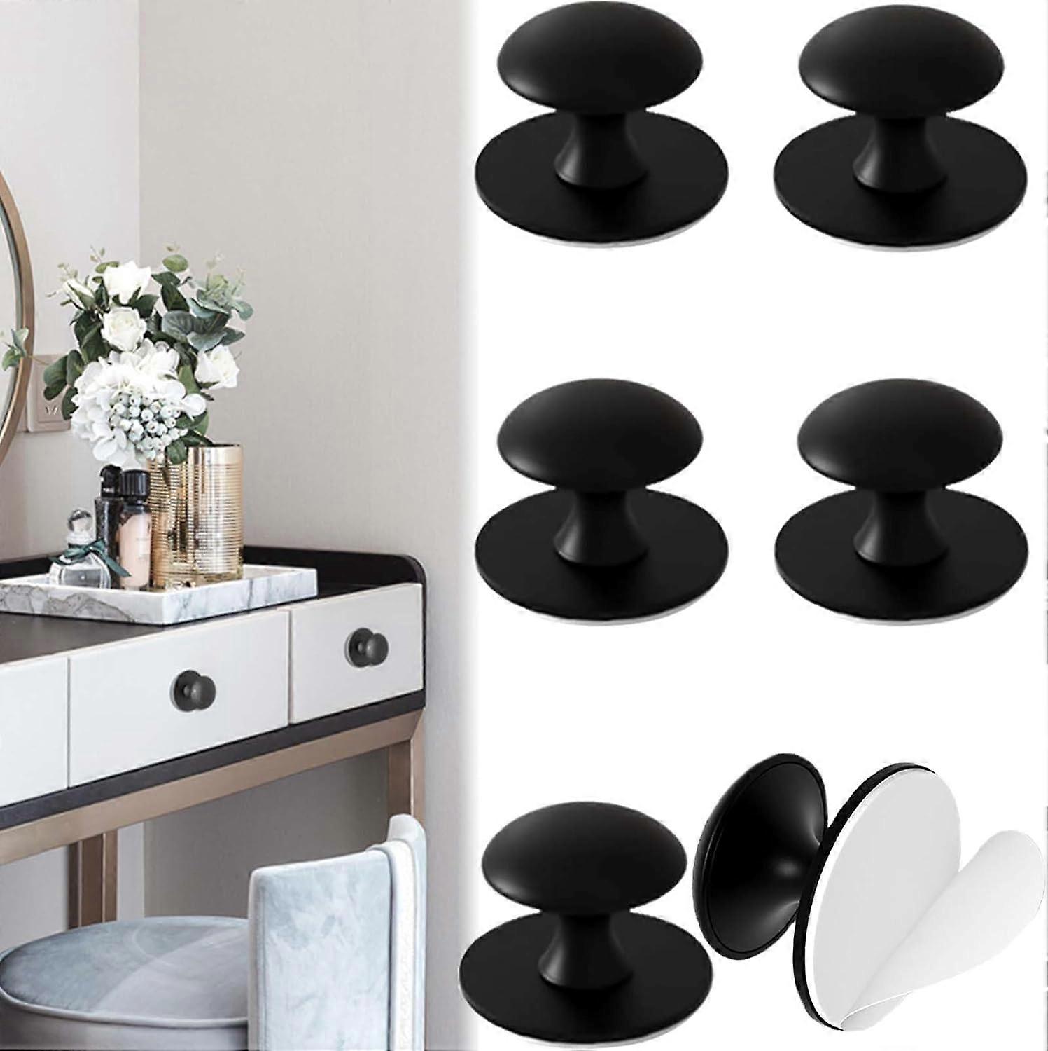 6Pc Round Self-Adhesive Cabinet Knobs, Self-Adhesive Drawer Pulls