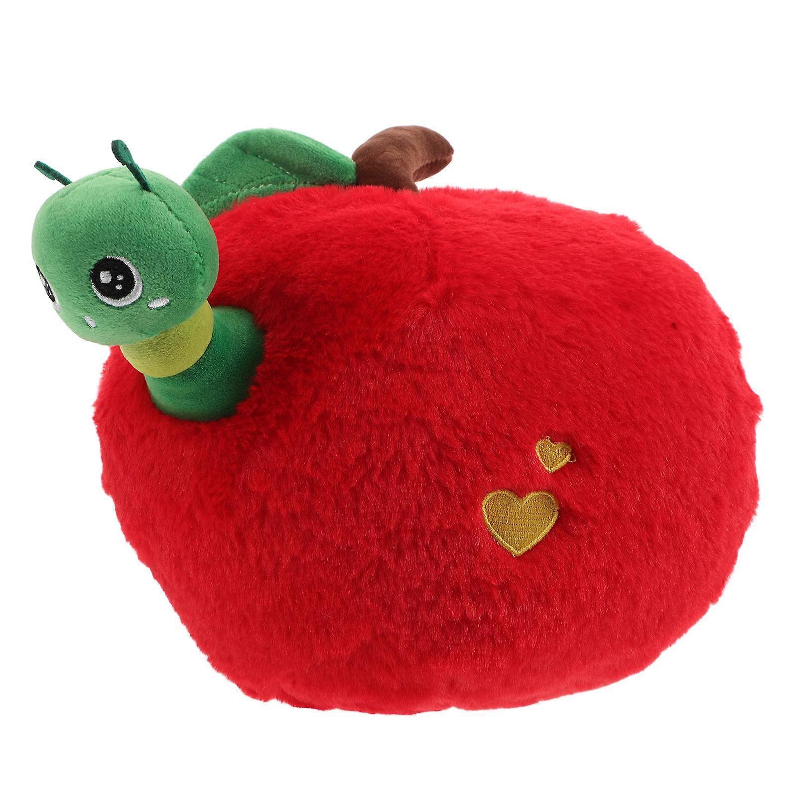 Apple Shaped Plush Pillow, Realistic Kawaii Fruit Cushion, Soft Decorative Backrest for Chair, Couch or Floor, Ideal for Home and Classroom Use