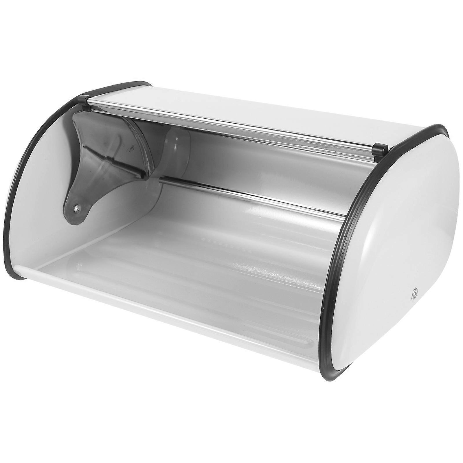 Airtight Bread Box Daily Necessities Storage Coffee Shop Use Drum-shaped 34.5x23cm 1Pcs