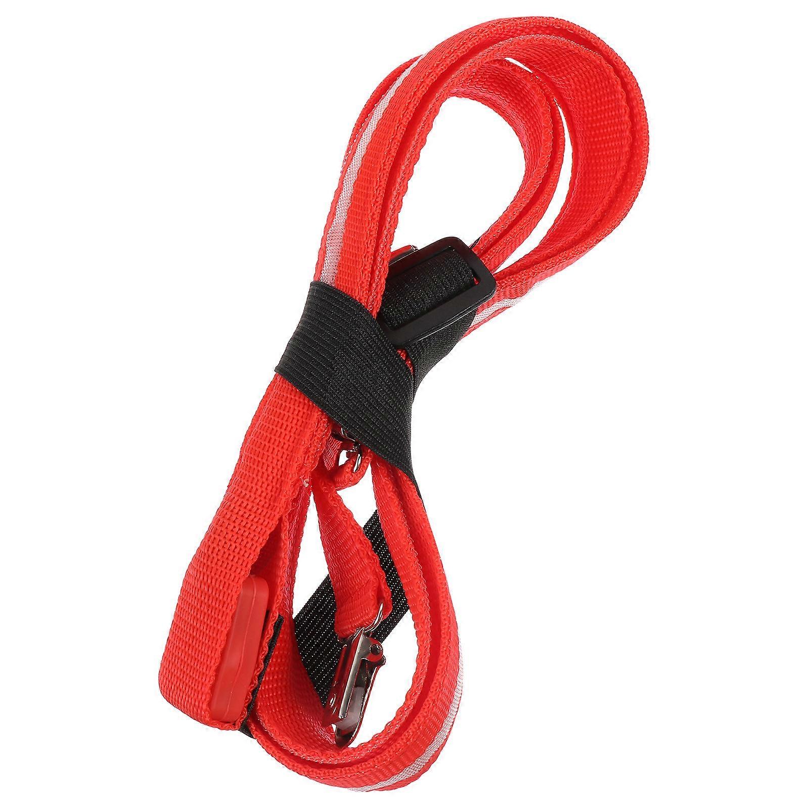 Led Clip-On Suspender Glowing Adjustable Trouser Strap Red 85x3x0.5Cm Webbing 360 Degrees Visibility 1Pcs