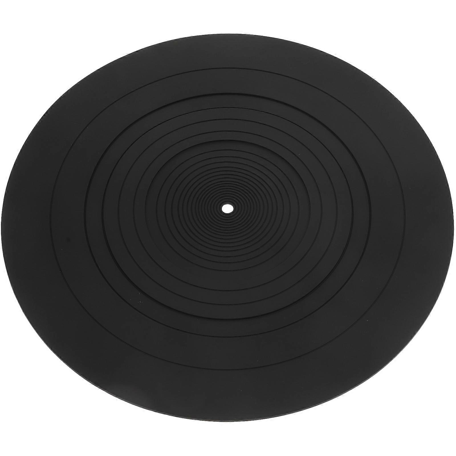 Vinyl Record Player Pad Made of Silicone for Home Use Black Practical and 8.5 x 8.5 inches