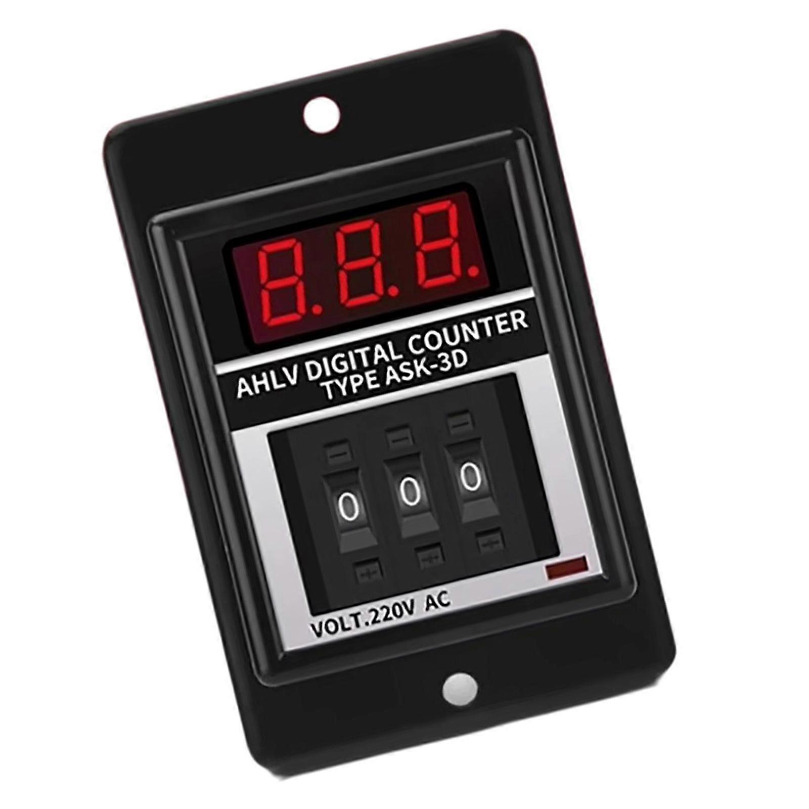 High Accuracy Digital Preset Counter Multifunctional Digital Counter ABS Counter for 220V Environment & Long Term Usage Multicolor