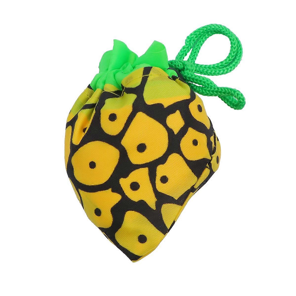 Folding Polyester Eco Bag For Events Rectangular Shape Yellow Color 52 x 37.5 x 0.2cm Reusable 3Pcs