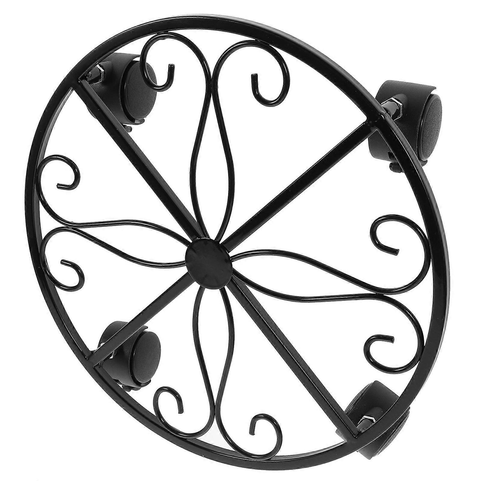 Iron Plant Pot Pallet with Wheels – Durable Caster Stand for Mobility, Classic Flower Pot Mover Design