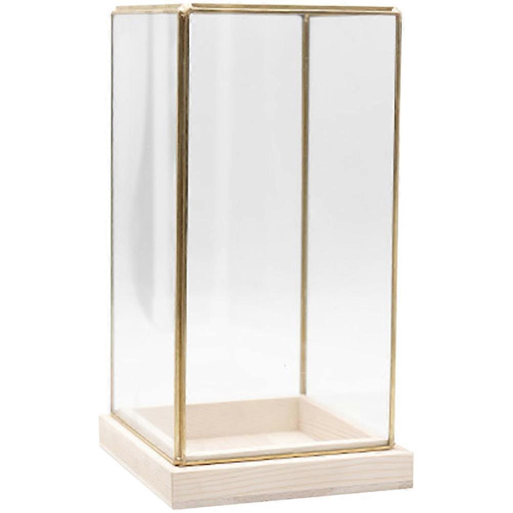 Antique Glass Display Box with Brass Frame – Stylish Storage for Collectibles, Jewelry & Decorative Items for Home and Office