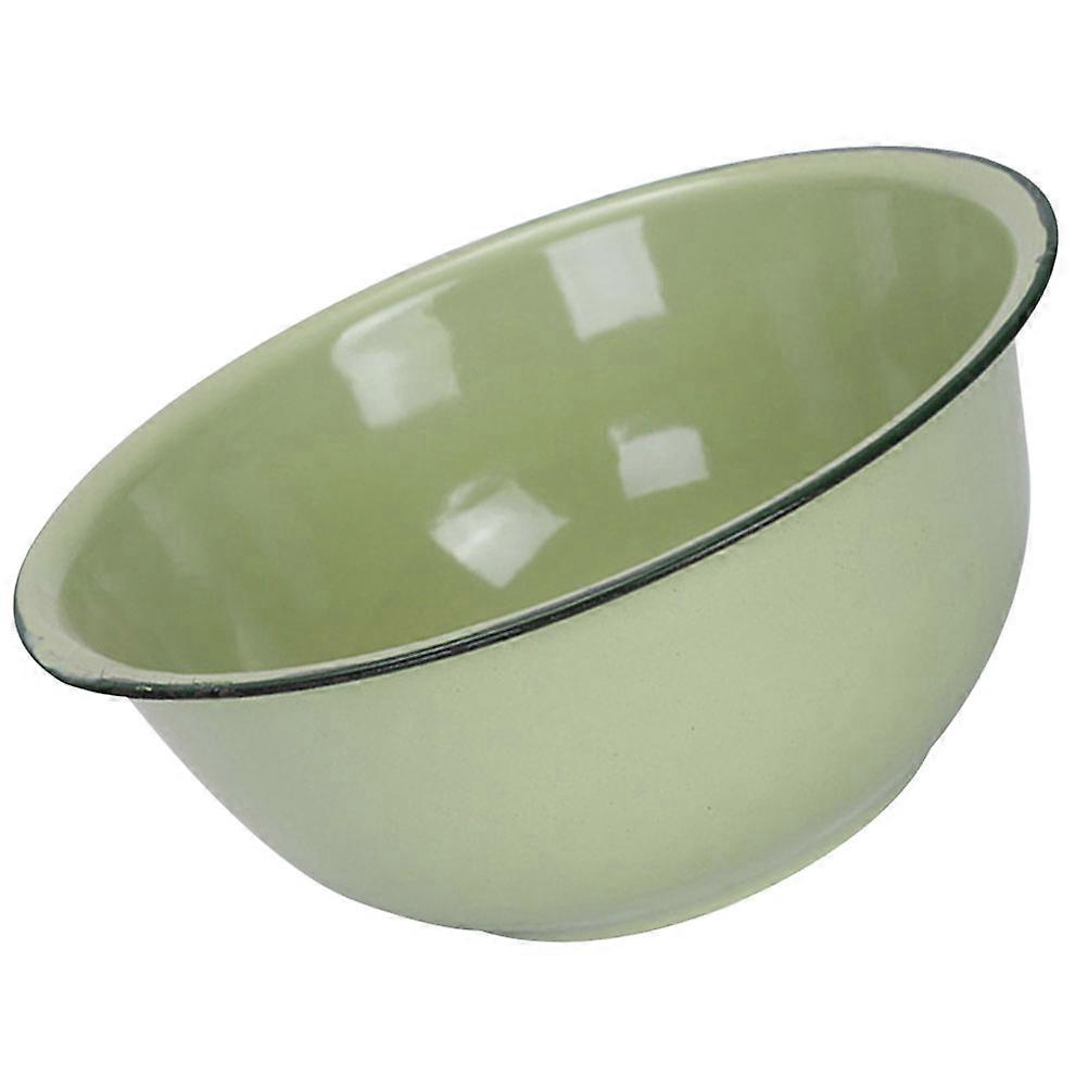 Retro Enamel Mixing Bowl Vintage Style Food Storage Basin Deep Enamelware Multi Functional for Kitchen Use Washing Mixing Serving Fruits Snacks
