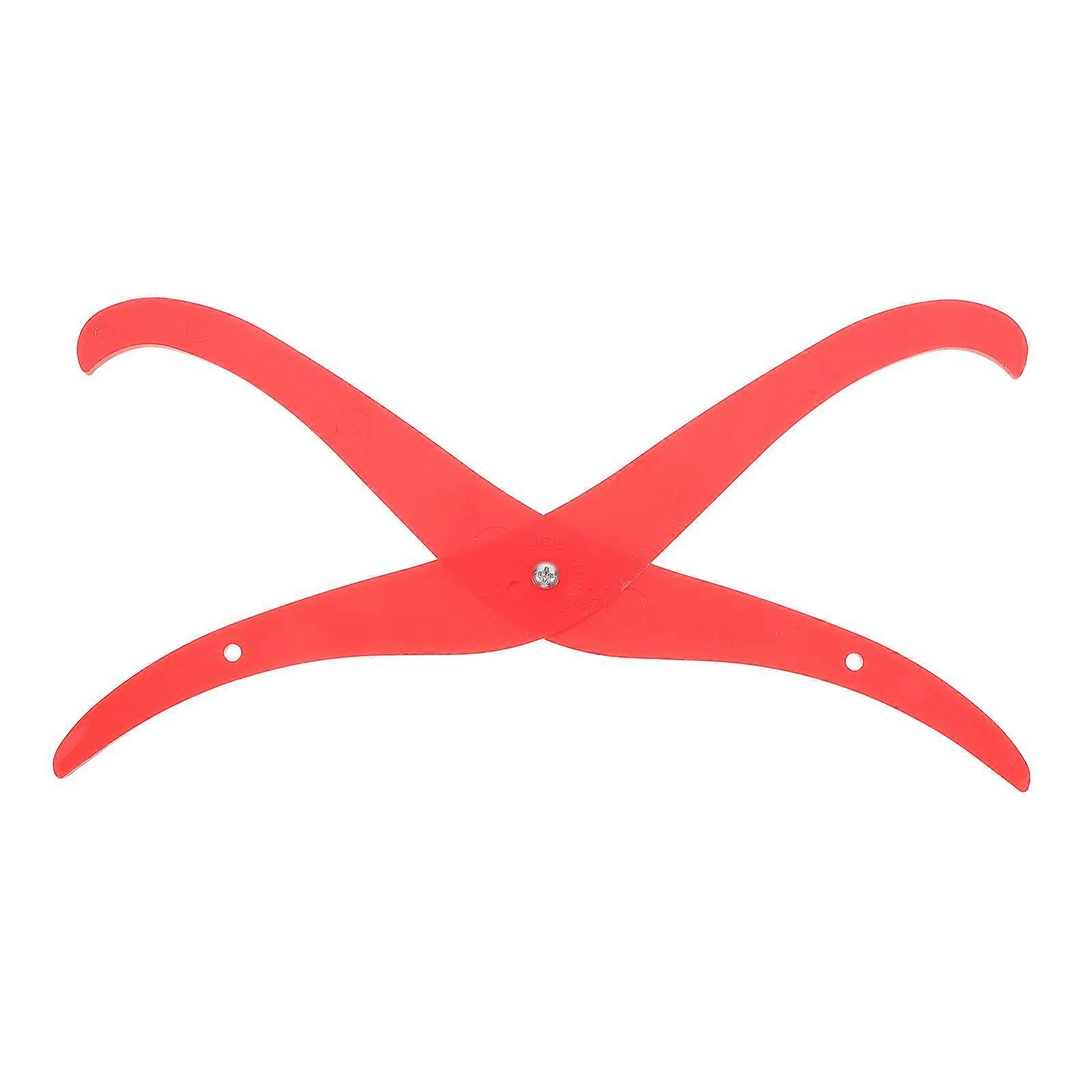Bent Leg Plastic Ruler For Pottery Measuring Tools Artists Red 31.00X6.80X0.70cm Measuring Inner And Outer Dimensions 1Set