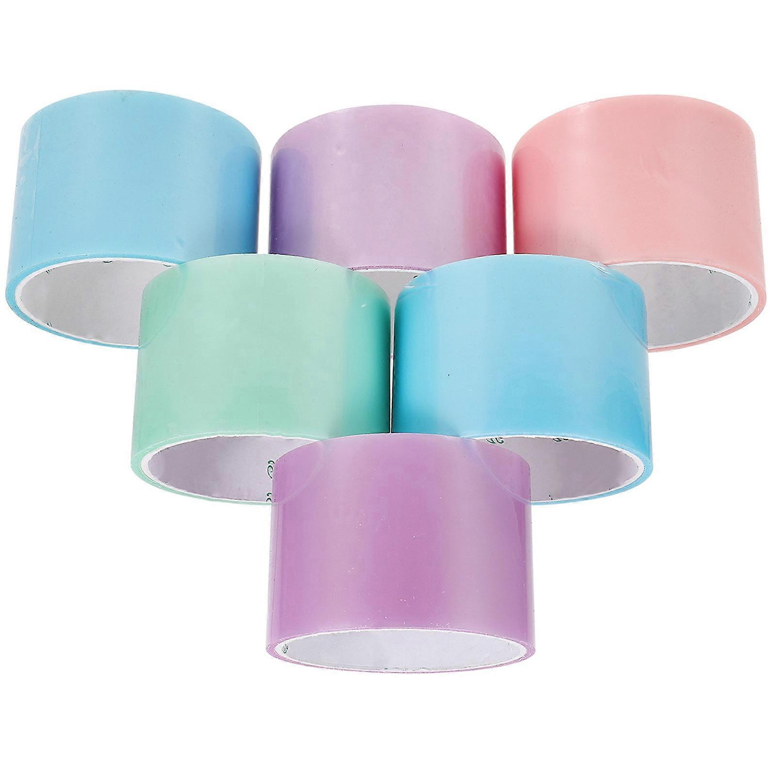 Fun and Durable Decompression Sticky Tapes 6 Rolls Assorted Color for Home Office Travel Stress