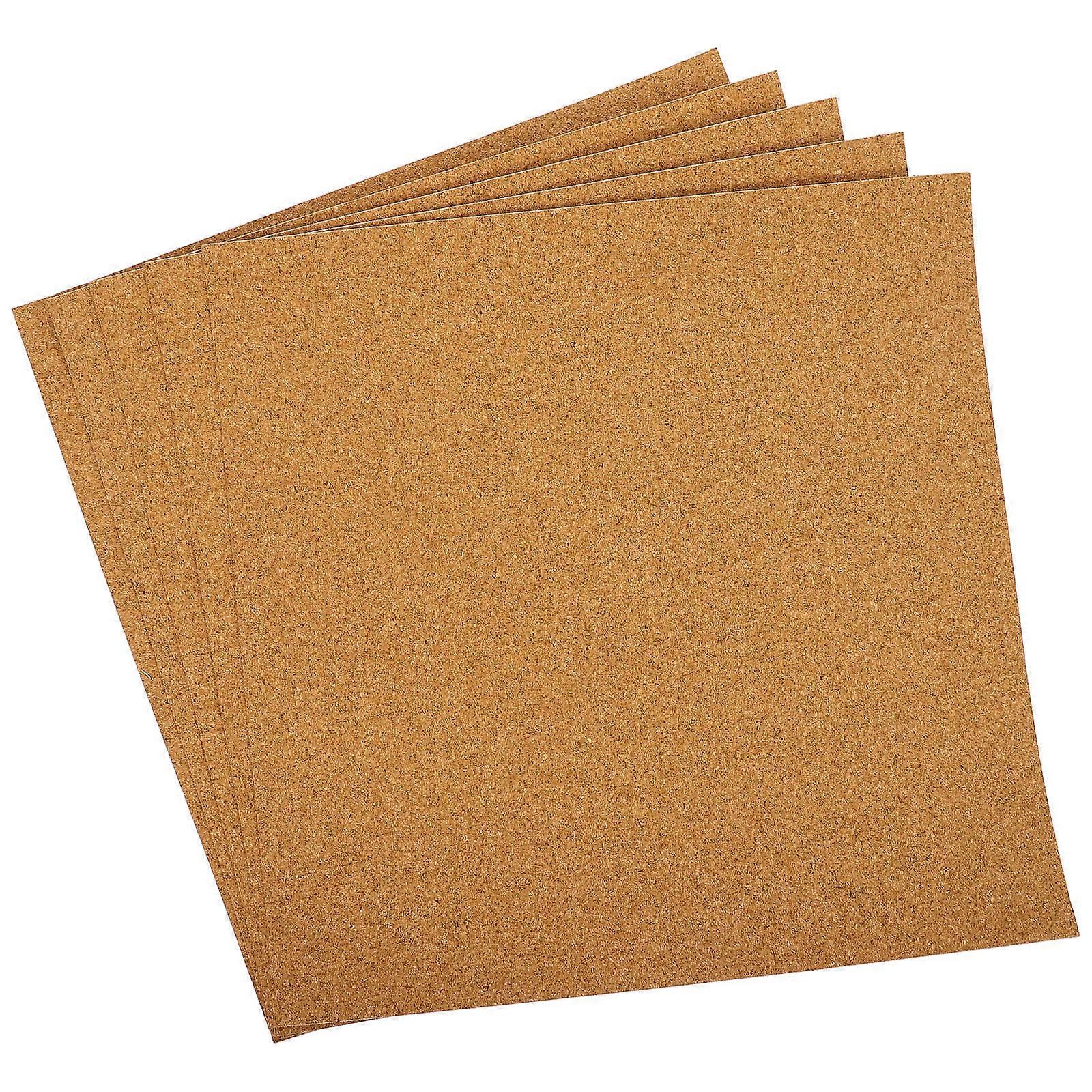 Creative Chocolate Cork Wall Tiles for Decor Wood Bulletin Board 5 Pieces 0.5 Inch Thick