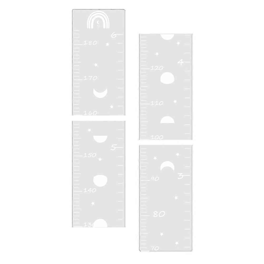 Wall Sticker Mirror Growth Chart for Decor Easy Application on Smooth Surfaces, Ideal for Nursery and Bedroom Height Tracking