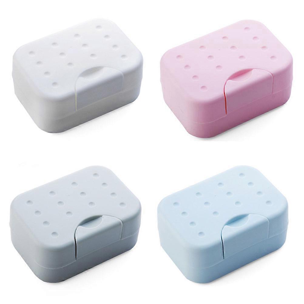 Portable Soap Box with Lock for Travel and Home Use Made from Plastic Assorted Color Compact Lightweight