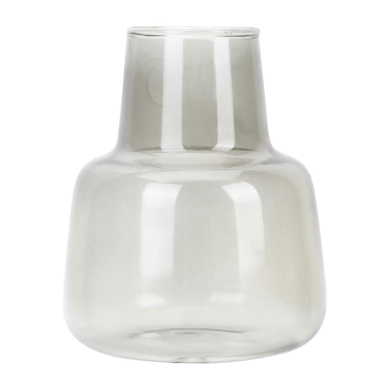 European Style Hydroponic Glass Vase – Smoke Finish – Decorative Flower Container for Home, Office, Garden, and Balcony – Ideal for Floral